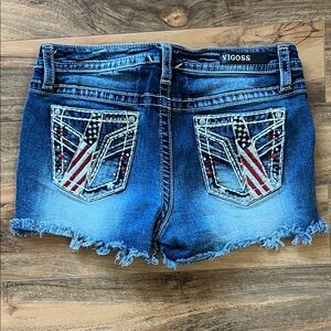 Cutoff Denim Shorts Raw Hem Festival Rodeo Concert VIGOSS Womens 10